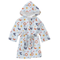 Детски халат за баня с дигитален печат On the beach Детски халат за баня с дигитален печат On the beach