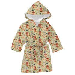 Детски халат за баня с дигитален печат Горски животни Детски халат за баня с дигитален печат Горски животни