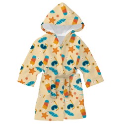 Детски халат за баня с дигитален печат Hot summer Детски халат за баня с дигитален печат Hot summer