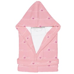 Детски халат за баня с дигитален печат Розова любов Детски халат за баня с дигитален печат Розова любов