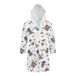 Детски халат за баня с дигитален печат Скейтбордист Детски халат за баня с дигитален печат Скейтбордист