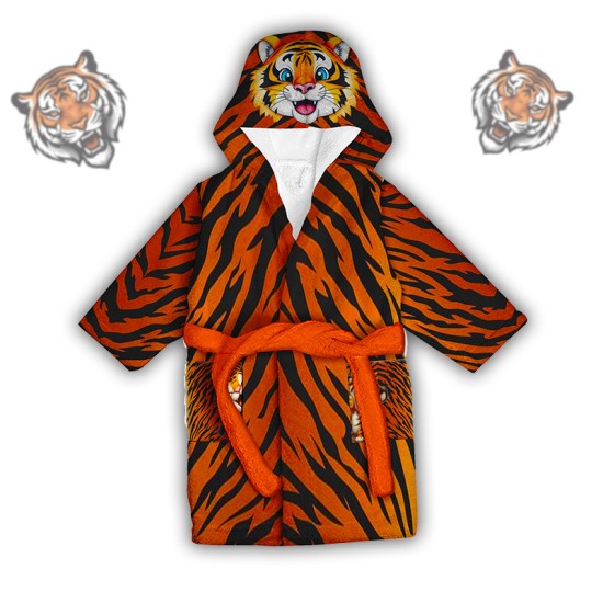 Детски халат за баня с реалистичен дизайн "Тигърче" 14200 - Българско производство