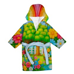 Детски халат за баня с реалистичен дизайн "Кончета" 14212 - Българско производство