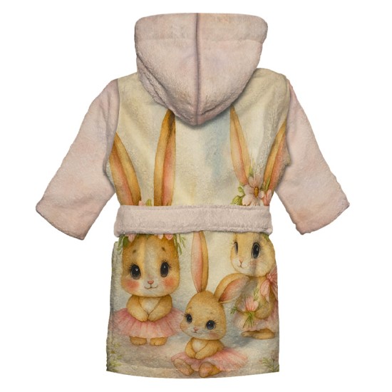 Детски халат за баня с реалистичен дизайн "Заек" 14216 - Българско производство