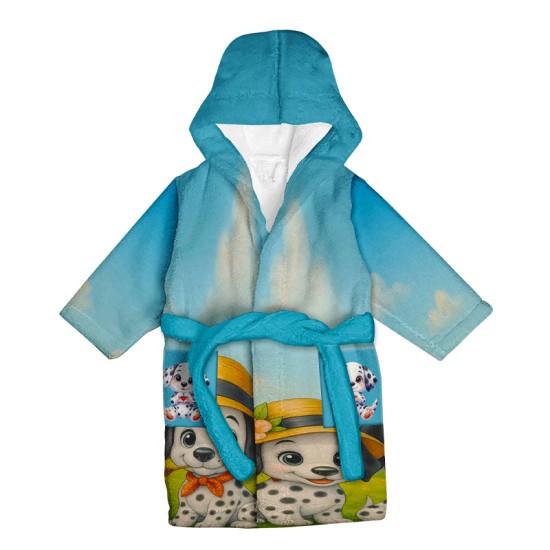 Детски халат за баня с реалистичен дизайн "Далматинци" 14217 - Българско производство