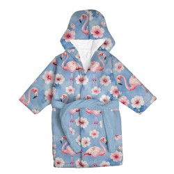 Детски халат за баня с реалистичен дизайн "Фламинго" 14249 - Българско производство