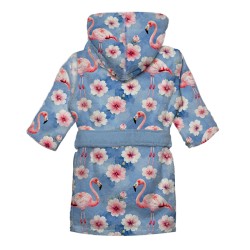 Детски халат за баня с реалистичен дизайн "Фламинго" 14249 - Българско производство