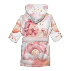 Детски халат за баня с реалистичен дизайн "Еднорог" 14250 - Българско производство