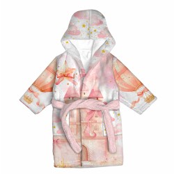 Детски халат за баня с реалистичен дизайн "Еднорог" 14250 - Българско производство