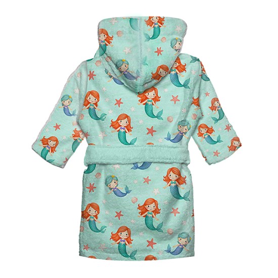 Детски халат за баня с реалистичен дизайн "Русалка" 14252 - Българско производство