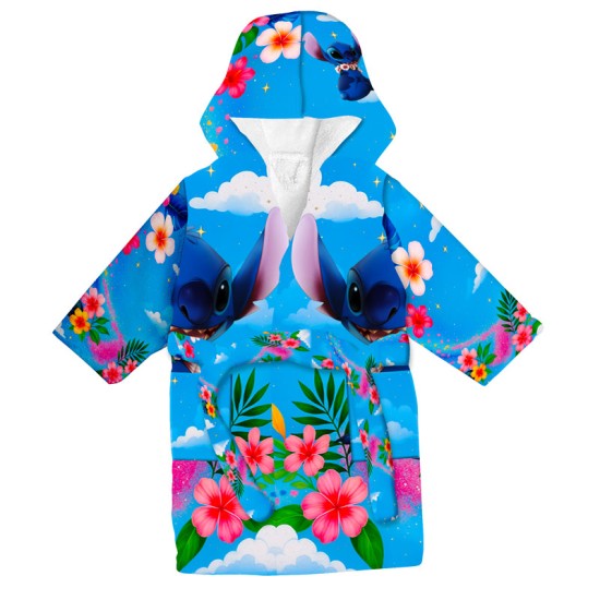 Детски халат за баня с джобове и качулка с анимация 14133