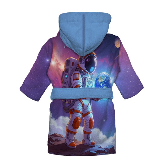 Детски халат за баня с реалистичен дизайн "Космонавт" 1007181 - Българско производство