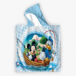 Детско плажно пончо с качулка от мека и абсорбираща хавлия 13385 Детско плажно пончо с качулка от мека и абсорбираща хавлия 13385