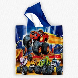 Детско плажно пончо с качулка от мека и абсорбираща хавлия 13383 Детско плажно пончо с качулка от мека и абсорбираща хавлия 13383