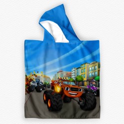 Детско плажно пончо с качулка от мека и абсорбираща хавлия 13379 Детско плажно пончо с качулка от мека и абсорбираща хавлия 13379