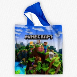 Детско плажно пончо с качулка от мека и абсорбираща хавлия 13376 Детско плажно пончо с качулка от мека и абсорбираща хавлия 13376