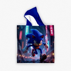 Детско плажно пончо с качулка от мека и абсорбираща хавлия 13367 Детско плажно пончо с качулка от мека и абсорбираща хавлия 13367