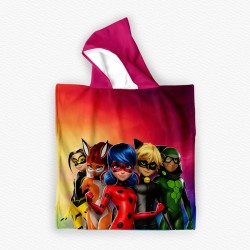 Детско плажно пончо с качулка от мека и абсорбираща хавлия 13368 Детско плажно пончо с качулка от мека и абсорбираща хавлия 13368