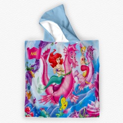 Детско плажно пончо с качулка от мека и абсорбираща хавлия 13664 Детско плажно пончо с качулка от мека и абсорбираща хавлия 13664