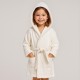 Детски памучен халат в бял цвят