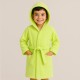 Детски памучен халат в светлозелен цвят