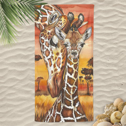 3D детска хавлиена кърпа ЖИРАФ