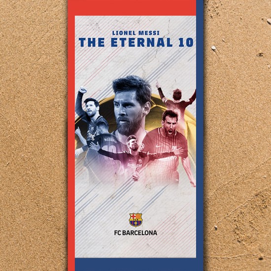 Плажна хавлиена кърпа Barcelona Messi