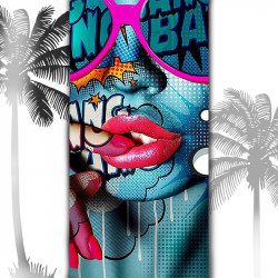 Плажна хавлиена кърпа  "WOMAN LIPS"