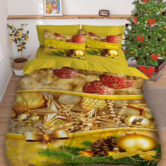 3D луксозен коледен спален комплект 9349