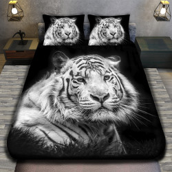 3D луксозен спален комплект Сибирски тигър