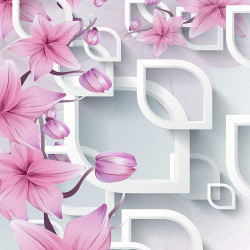 Комплект от 3D луксозно спално бельо Spring Limited 11307