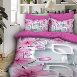 Комплект от 3D луксозно спално бельо Spring Limited 11307