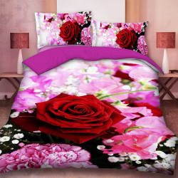 Комплект от 3D луксозно спално бельо Spring Limited 7906