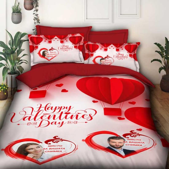 Романтичен 3D спален комплект с Ваша снимка 11118