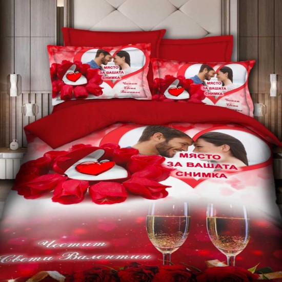 Романтичен 3D спален комплект с Ваша снимка 11180