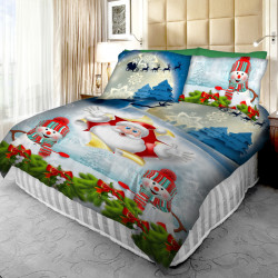 3D луксозен спален комплект Дядо Коледа