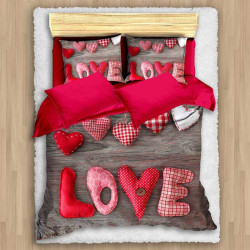 3D луксозен спален комплект принт 7763 3D луксозен спален комплект принт 7763