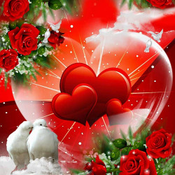 3D луксозен спален комплект Свети Валентин 7779