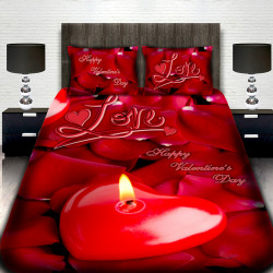 3D луксозен спален комплект принт ПЛАМЕННО СЪРЦЕ 3D луксозен спален комплект принт ПЛАМЕННО СЪРЦЕ