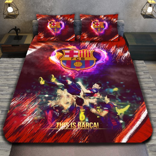 3D луксозен спален комплект FC Barcelona