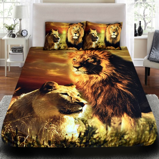 3D луксозен спален комплект Lions