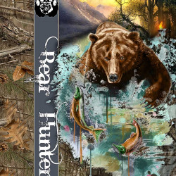 3D луксозен спален комплект ловни мотиви Bear Hunter