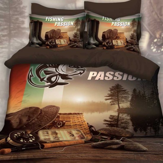 3D луксозен спален комплект с принт и ловни мотиви Passion