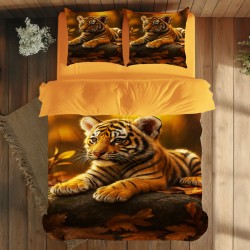 3D луксозен спален комплект Тигър 13936
