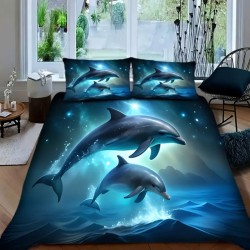 3D луксозен спален комплект Делфини 13945