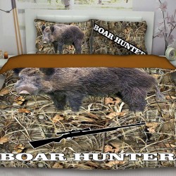 3D луксозен спален комплект Wild boar 12972
