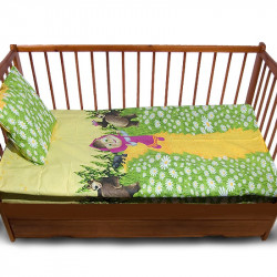 Комплект от спално бельо за бебе Маша и Мечокът