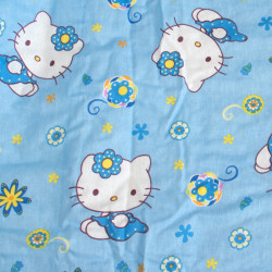 Комплект от спално бельо за бебе Коте в синьо