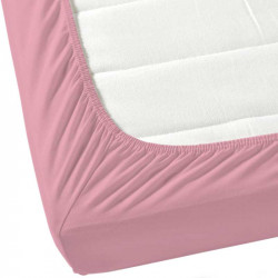 ДОЛЕН ЧАРШАФ С ЛАСТИК ОТ РАНФОРС ЦВЯТ РОЗОВ