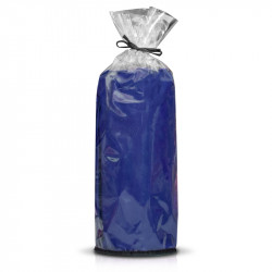 Тъмно син чаршаф с ластик от ранфорс